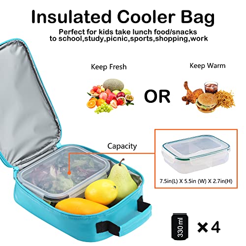 Tongtai Kids Lunch Box,Boy Insulated Lunch Boxes Game Leather Lunch Bag for School,Thermal Meal Cooler Lunch Bags for Boys Girls Kids Toddler Teen