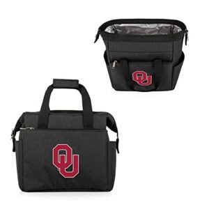 PICNIC TIME NCAA Oklahoma Sooners On The Go Lunch Bag, Soft Cooler Lunch Box, Insulated Lunch Bag, (Black) 10 x 6 x 10.5