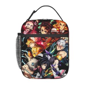 tyfiocea anime reusable lunch bag, leakproof freezable insulated cooler lunch box