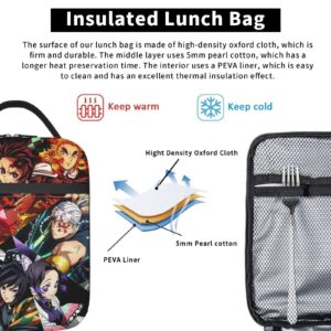 Tyfiocea Anime Reusable Lunch Bag, Leakproof Freezable Insulated Cooler Lunch Box