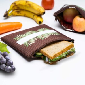 Insulated Sandwich Bags (Set of 3) Reusable Snack Bag to Keep your Snacks, Lunch, Medicine and Baby Food Cool or Warm (3 Designs - 8 x 8.5 inches)