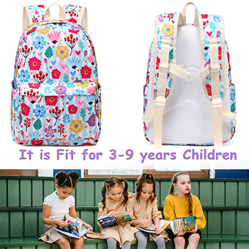 Bluboon Backpack for Girls Kids Preschool Backpack with Lunch Box Kindergarten School Bookbags Set