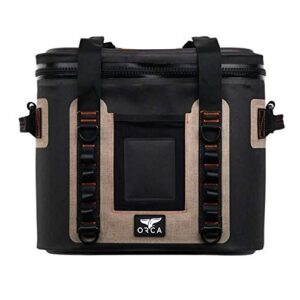 orca walker 20 can soft cooler bag, insulated with 28mm meta-polymer, tan, 20 l