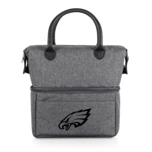 picnic time nfl philadelphia eagles urban lunch bag - cooler lunch tote - insulated lunch bag, (gray with black accents)