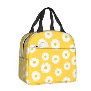 yamegoun daisy lunch bag women men tote lunch box insulated cooler reusable containers with strap and pocket work beach picnic