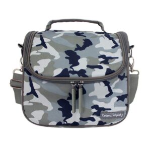 kindness footprint camo lunch bag insulated lunch box detachable adjustable strap… (camo grey)