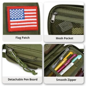 ATRIPACK Tactical Lunch Bag Medium Size (Camo-Black)& Tactical Pencil Case for Men Women Teens Boys Girls (Green)