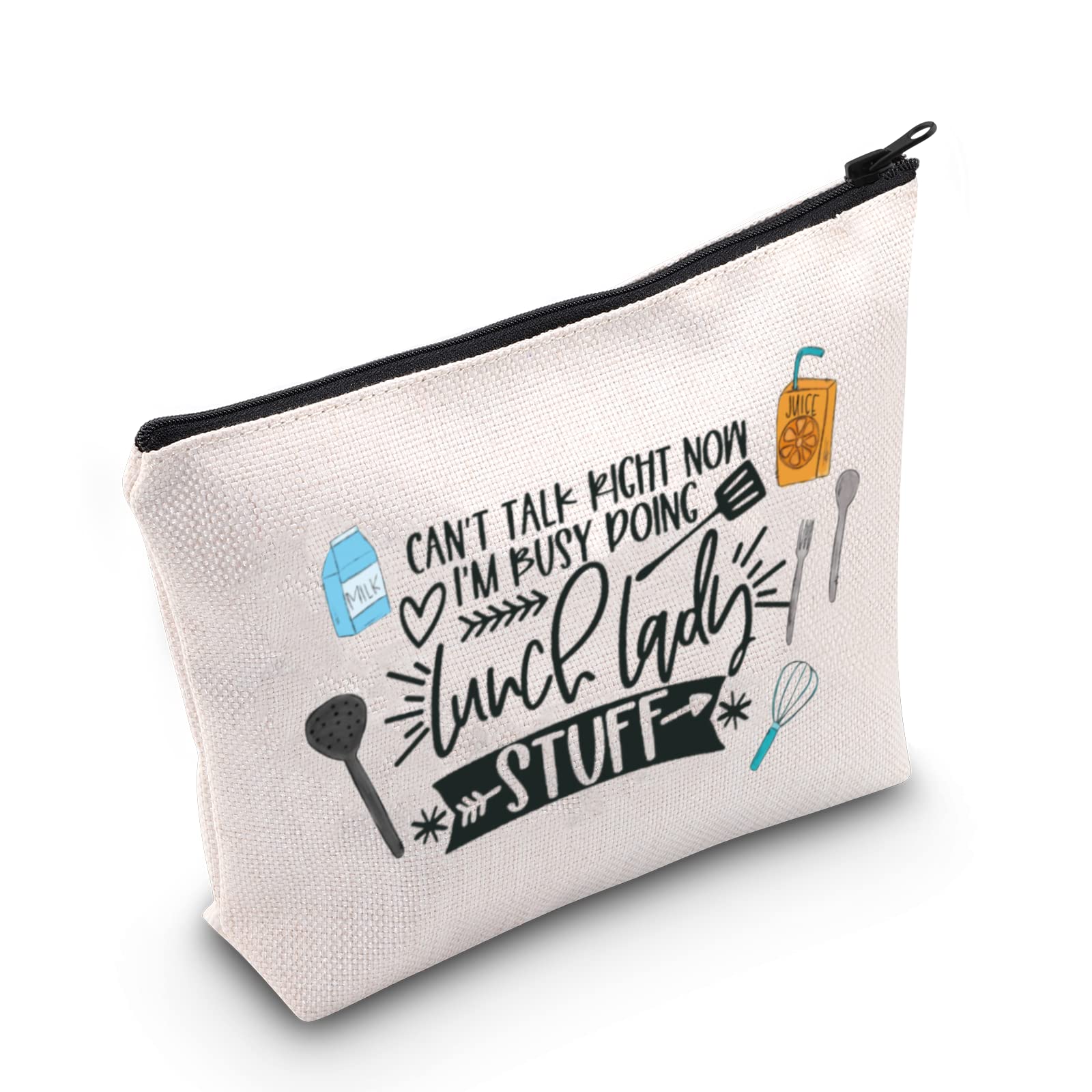 TSOTMO Lunch Lady Gift Lunch Lady Survival Kit Bag Cafeteria Worker Zipper Pouch For Women Lunch Lady Life Gift Thank You Gifts For Lunch Crew (Lunch lady stuff)