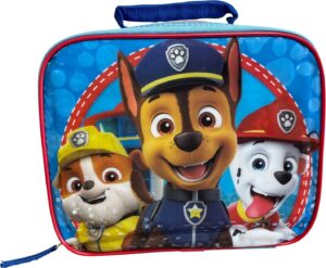 fast forward paw patrol insulated lunch bag (blue-red)