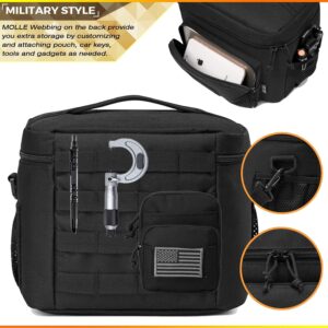 DBTAC Range Bag Soft Pistol Case XS (Urban Black) + Tactical Lunch Bag (Black), Durable Material with adjustable shoulder strap, Multi-functional Design