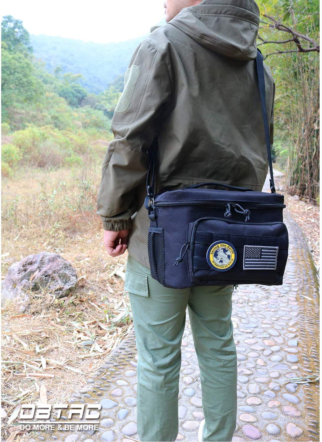 DBTAC Range Bag Soft Pistol Case XS (Urban Black) + Tactical Lunch Bag (Black), Durable Material with adjustable shoulder strap, Multi-functional Design