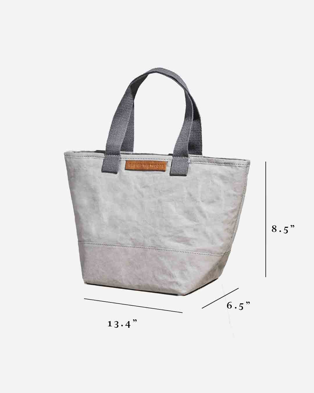 Out of the Woods Insulated Mini Shopper Tote Style Lunch Bag, Sustainable, Stone