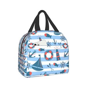 Zminciu Summer Lunch Bag Reusable,Zipper Closure Leakproof Insulated Lunch Box Cooler Tote Bag Food Container Snack Bag