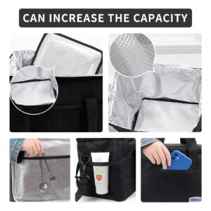 ZGWJ Leakproof Reusable Insulated Cooler Lunch Bag for Men and Women - Office Work Picnic Hiking Beach Lunch Box Organizer