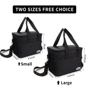 ZGWJ Leakproof Reusable Insulated Cooler Lunch Bag for Men and Women - Office Work Picnic Hiking Beach Lunch Box Organizer