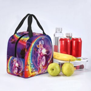 Waterproof Insulated Lunch-Bag for Work/Picnic/Travel Reusable Pea-ch Lunch-Box Large Capacity Tote Meal Bag