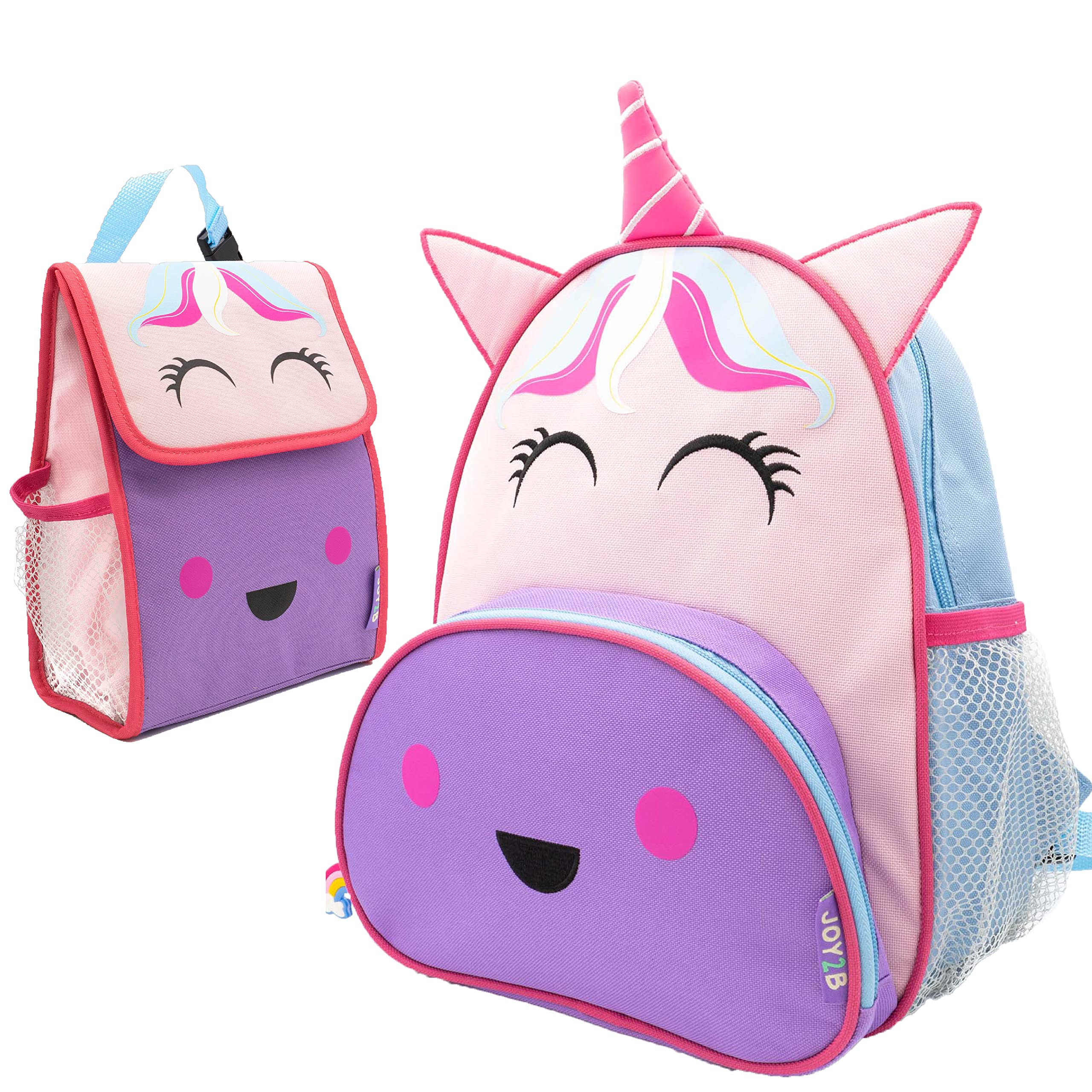 Toddler Backpack for Girls and Boys with Kids Lunch Bag - Unicorn Backpack for Girls and Lunch Bag Kids Backpack for School with Lunch Box Kids - Camp Travel Preschool Backpack - Unstoppable Unicorn