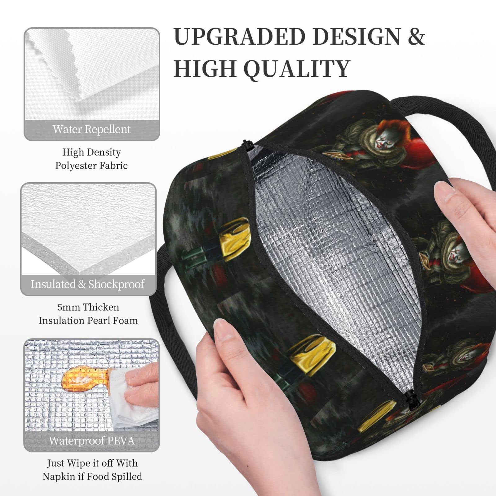 Unisex Travel Lunch Bag for Women Girls Classic Lunch Box Fashion Lunch Cooler Bags for Work/School/Picnic/Office/Hiking/Outdoor/Camping/Fishing