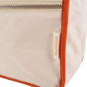 Wool Insulated Organic Cotton Lunch Bag - Orange Trim