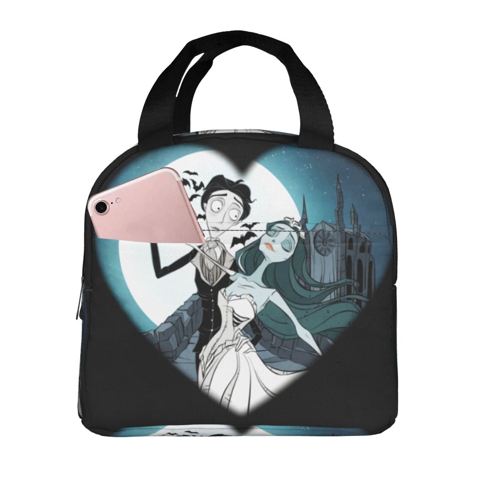 Corpse Bride Lunch Box Travel Bag Reusable Insulated Lunch Bags Picnic Tote Bag