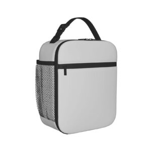 algranben gray lunch bags grey insulated lunch box for teens women premium thermal tote cooler with side pockets