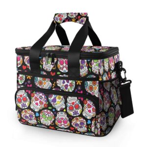 baofu large skull picnic lunch bag insulated reusable tote bag freezable portable leakproof lunch box waterproof cooler premium basket for picnic travel camping