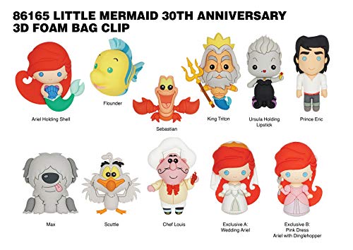 Disney The Little Mermaid 3D Foam Bag Clip in Blind Bag