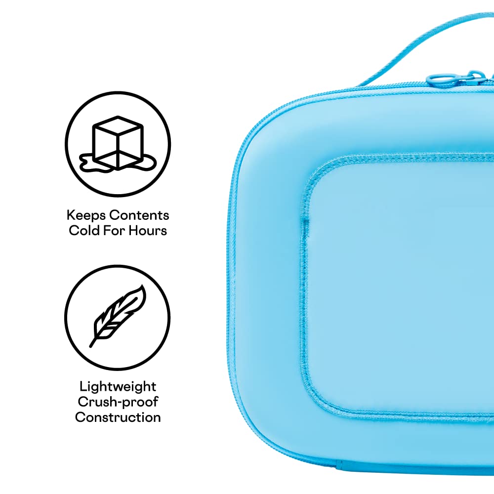 Corkcicle Crushproof Cooler Lunch Box, Reuseable Water Resistant Insulated Lunch Box, Perfect for Traveling with Wine, Beer, Ice Packs, and Lunches, Santorini Neoprene, Back to School