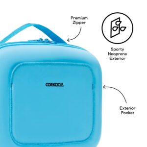 Corkcicle Crushproof Cooler Lunch Box, Reuseable Water Resistant Insulated Lunch Box, Perfect for Traveling with Wine, Beer, Ice Packs, and Lunches, Santorini Neoprene, Back to School