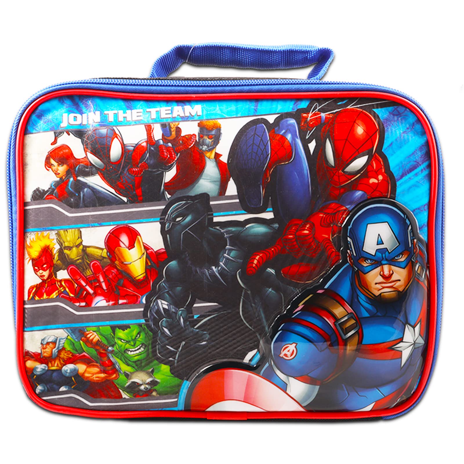 Marvel Store Avengers Backpack and Lunchbox Set - Ultimate School Supplies Bundle with Backpack, Insulated Lunch Box, Water Bottle, Plus More