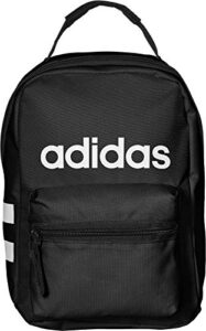 adidas unisex santiago insulated lunch bag, black/white, one size