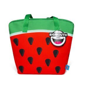 BigMouth Inc. Giant Watermelon Cooler Bag - EVA-Insulated Tote That Keeps Drinks Cool, Easy to Carry, Wide Opening for Easy Packing, Can Fit up to 12 Standard Cans or Bottles, Makes a Great Gift