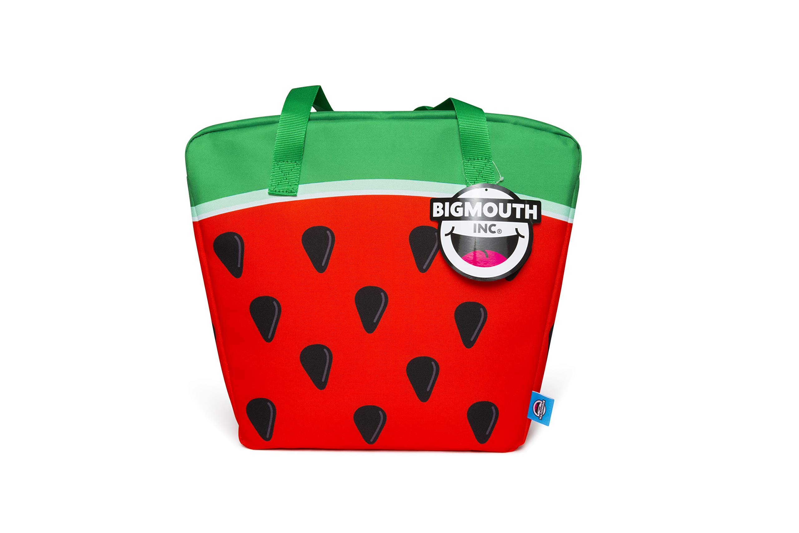 BigMouth Inc. Giant Watermelon Cooler Bag - EVA-Insulated Tote That Keeps Drinks Cool, Easy to Carry, Wide Opening for Easy Packing, Can Fit up to 12 Standard Cans or Bottles, Makes a Great Gift