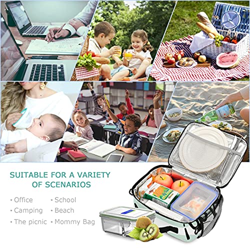 Moo Cow Lunch Box, Lunch Bag with Adjustable Shoulder Strap Insulated Tote Bag Picnic Box Lunch Bag for School Teens Snacks Insulated Cooler Tote