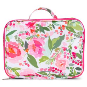 mary square charlotte floral peony water resistant soft cooler insulated lunch bag tote