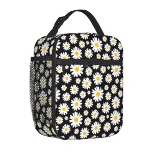 teikkiop daisy floral lunch box for girls women insulated cooler picnic bag for school office thermal reusable