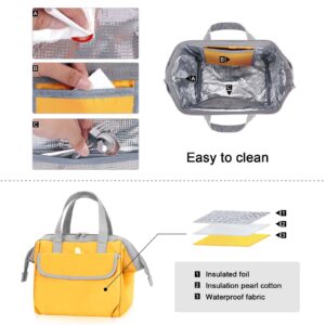 HUA ANGEL Insulated Cooler Lunch Bag - Large Waterproof Adult Lunch Tote Bag Soft Cooling Lunch Box Organizer for Office Work Picnic Beach