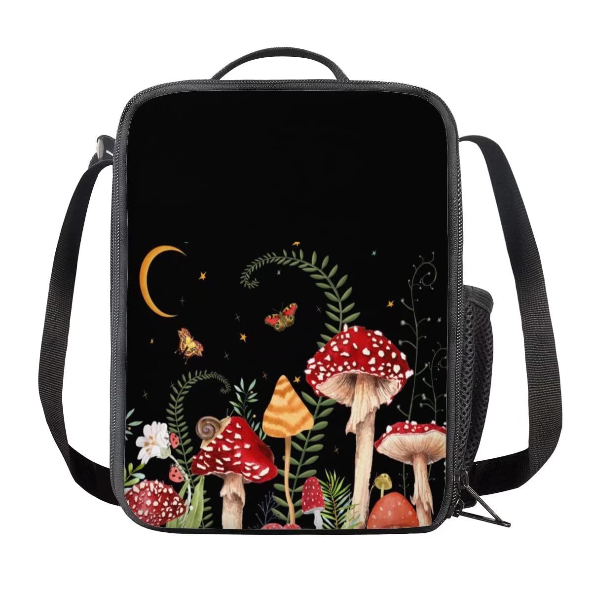 Doojoayie Kids Lunch Box Insulated Lunch Bag Women Girl, Cartoon Mushroom Reusable Lunch Box for Boys Office Children School Picnic,High Capacity Lunch Bags