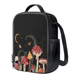 Doojoayie Kids Lunch Box Insulated Lunch Bag Women Girl, Cartoon Mushroom Reusable Lunch Box for Boys Office Children School Picnic,High Capacity Lunch Bags