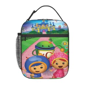 conpelson lunch bags team anime umizoomi insulated lunch tote reusable portable lunch box for outdoor office picnic 10 x 4 x 8 in
