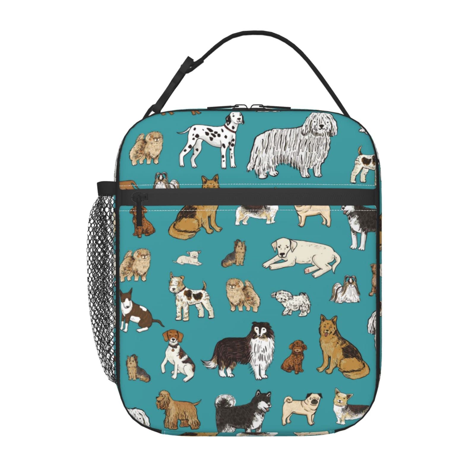 piuynsb boys lunch box,Cute Dogs Animal Insulated Lunch Bag Reusable work Lunch Tote Box Bag for girls women men and adults