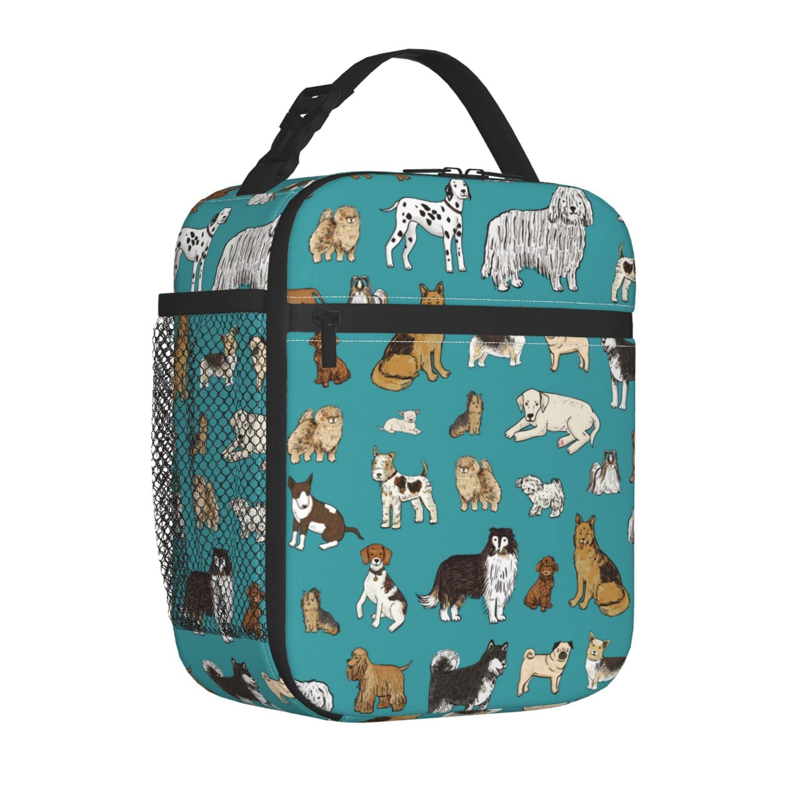 piuynsb boys lunch box,Cute Dogs Animal Insulated Lunch Bag Reusable work Lunch Tote Box Bag for girls women men and adults