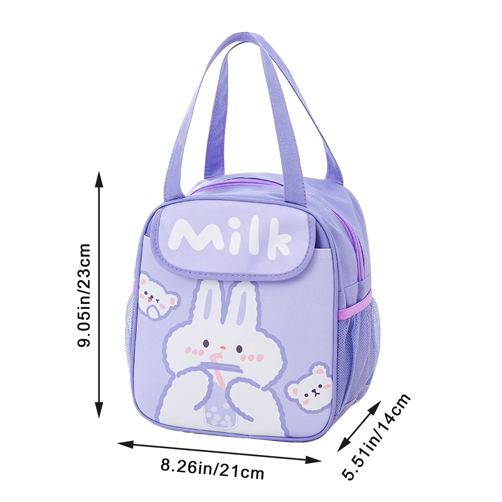 Kawaii Lunch Bag for Women Picnic Bag Outdoor Insulated Cooler Tote Bag Cute Animes Lunch Bags Large Capacity