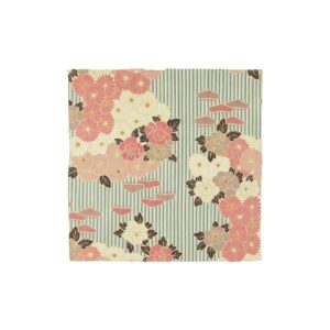 noren furoshiki wrapping cloth small 19.7 inches (50 cm) (retro flower pinkbeige), made in japan 100% cotton japanese bento lunch bag japanese bandana