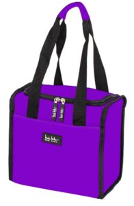 nicole miller 11" insulated lunch box portable cooler bag - purple