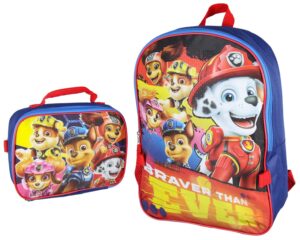 paw patrol braver than ever backpack and lunch bag tote 2 piece set