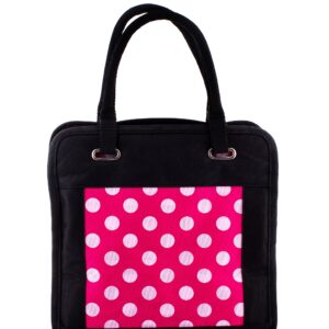 The Cooler Lunch Bag Insulated Cooler Lunch Bag for Women Pink Black Women's Food Storage with 2 ice Packs