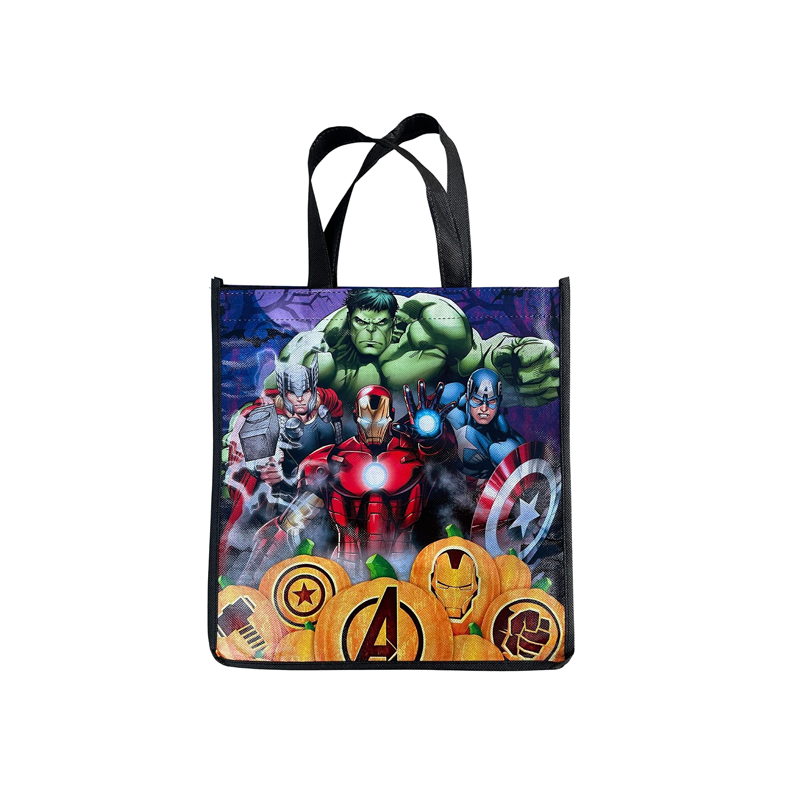 Legacy Licensing Partners Marvel Avengers with Hulk, Ironman, Thor, and Captain America Halloween Collectable Large Reusable Tote Bag