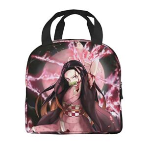 anime lunch box reusable tote meal bag cartoon lunch bag for picnic travel office