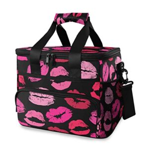 kigai lips insulated cooler lunch bag,reusable leakproof lunch box cooler bag work picnic beach,with detachable shoulder strap